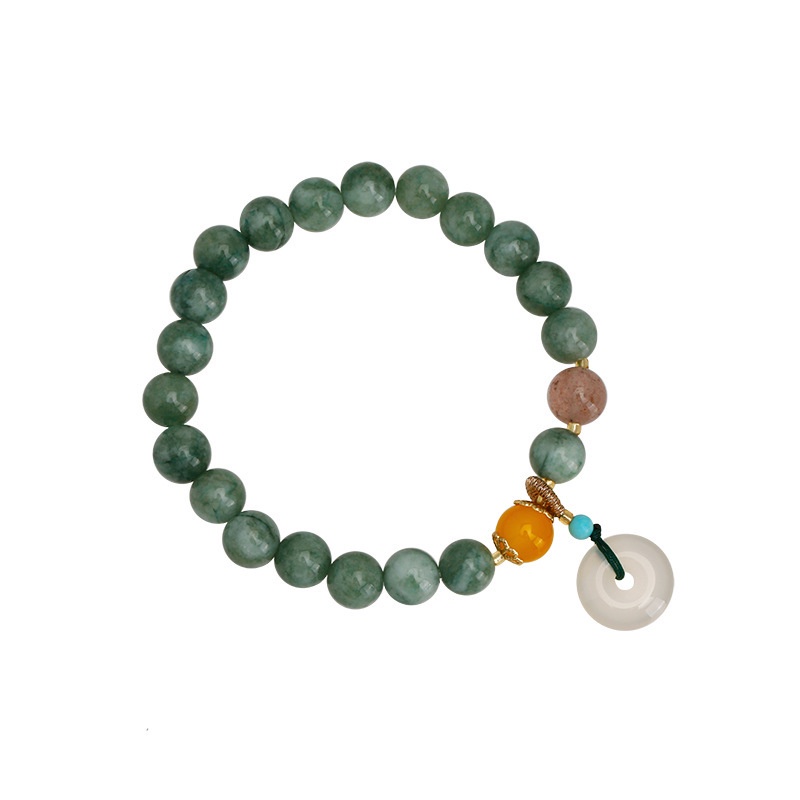Ins Korea Wanita Sederhana Peach Bunga Manik-Manik Gelang Tanaman Bunga Bangle