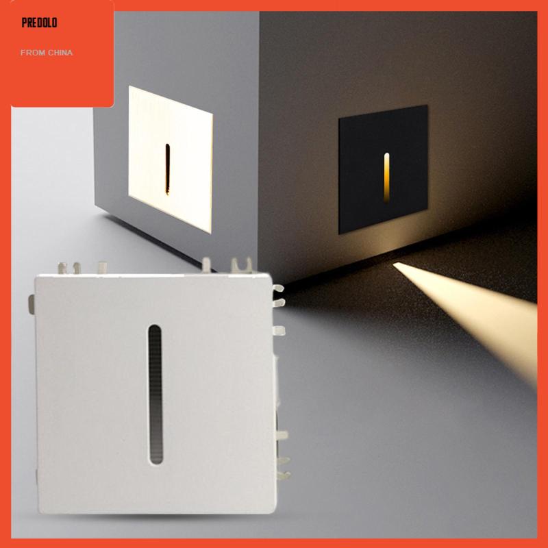 [Predolo] Lampu Tangga Mini Recessed Sconces Perlengkapan Indoor 3W Hitam Bulat