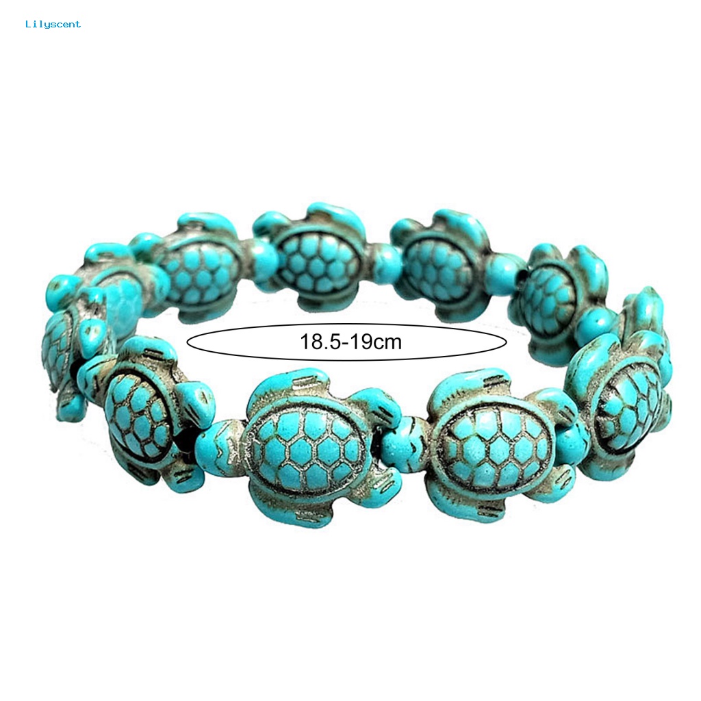 Lilyscent Wanita Pria Gelang Kasual Untuk Tanggal Handmade Turquoise Unisex Bracelet Cantik