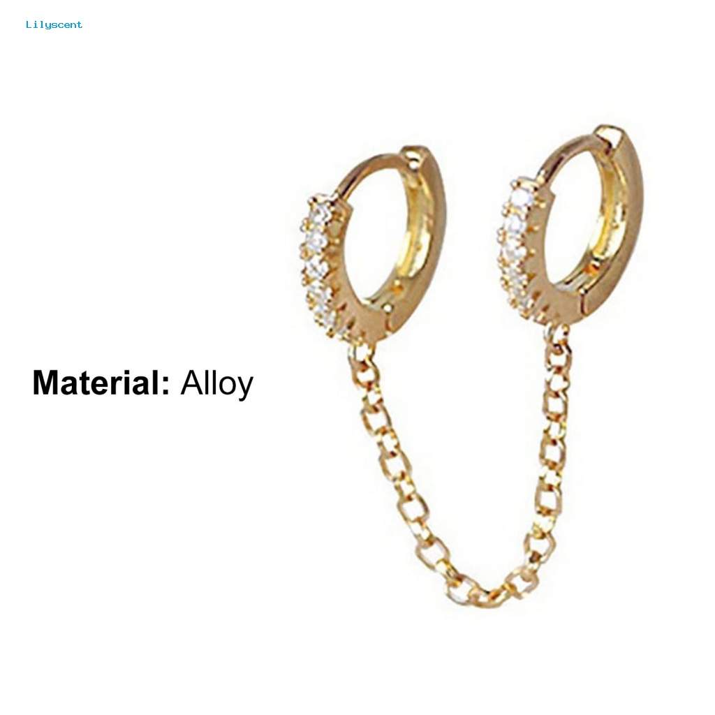 Lilyscent 1pasang Anting Pesta Halus Untuk Pacaran Rantai Mengkilap Anting Rumbai Semua Pertandingan