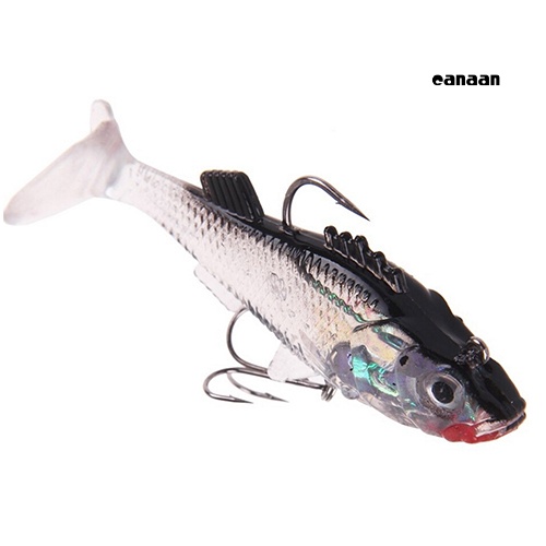 Cnn-7.6 Cm Soft Lures PVC Awet Bass Trout Shad Engkol Cacing Pancing Umpan Tajam