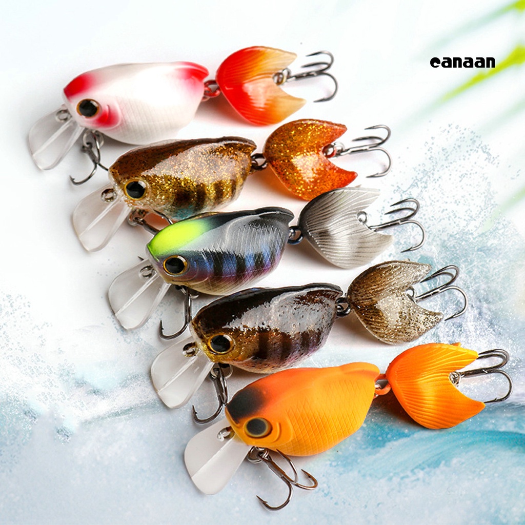 Cnn-5.8cm Umpan Mulut Cocked 3D Simulasi Fisheye Tajam Kait Menggoda Manusia Hidup Buatan Crankbait Memancing Luar Ruangan