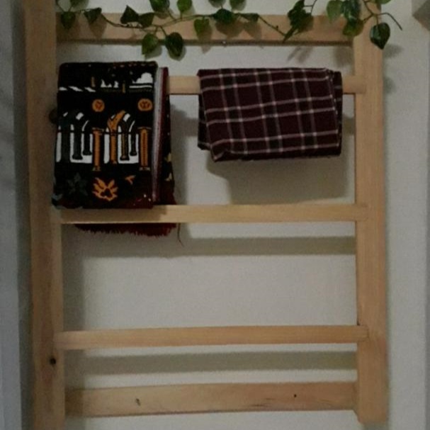 rak handuk kayu ladder hanger kayu rak sajadah kayu