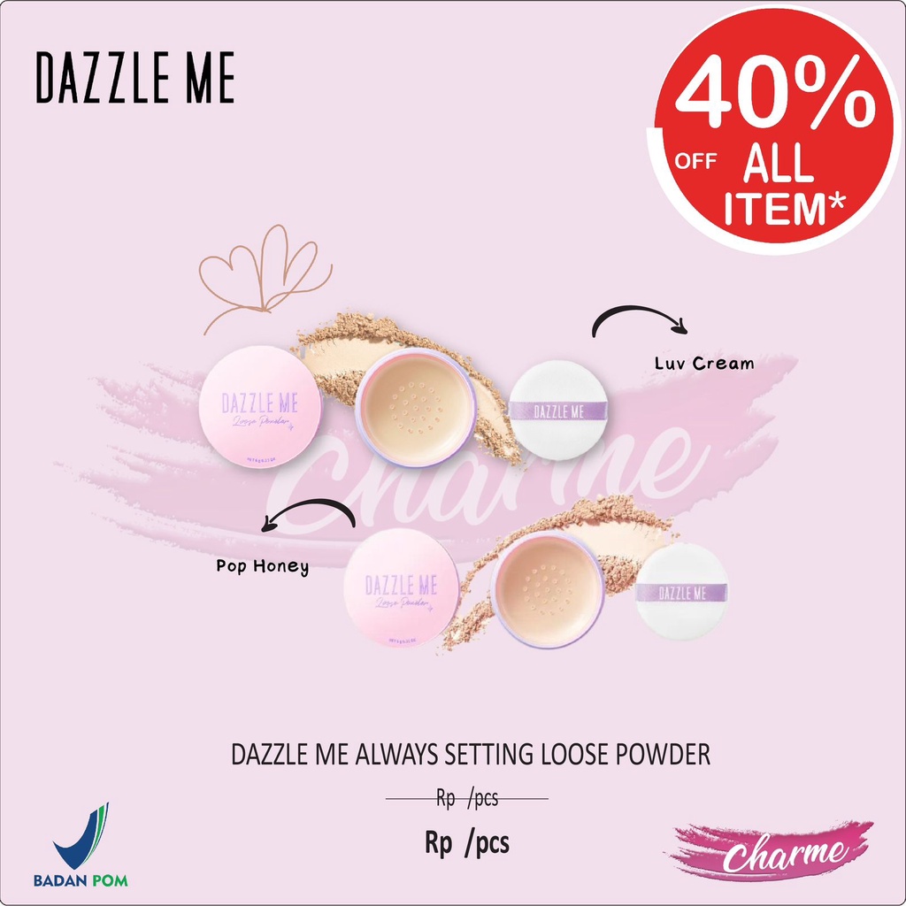 (READY &amp; ORI) DAZZLE ME ALWAYS OIL CONTROL SETTING LOOSE POWDER BEDAK TABUR BPOM