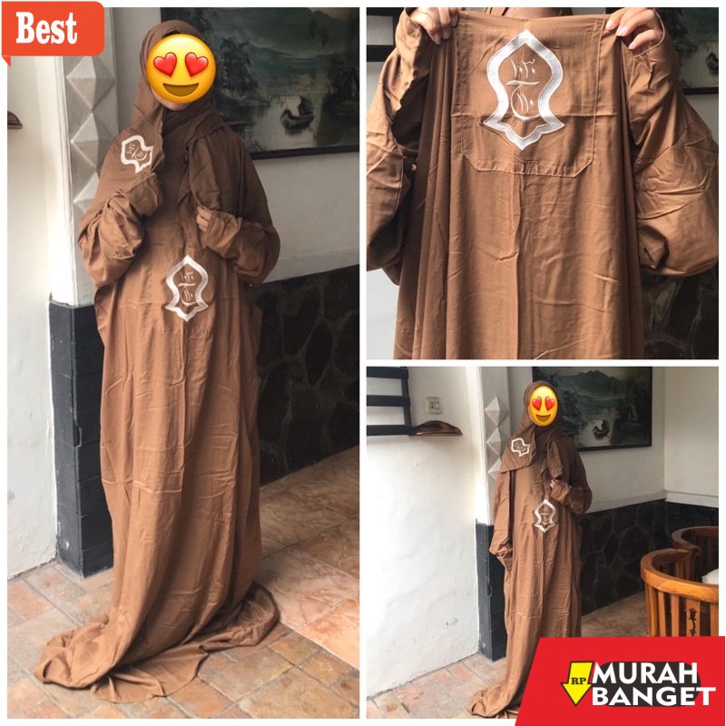 Peralatan ibadah di bulan ramadhan- mukena hadramaut pasmina terompah (cod) Mukenah terompah pasmina