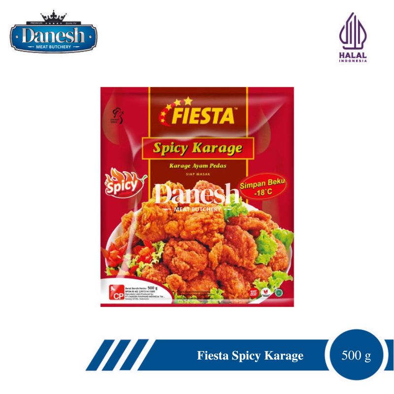 Fiesta Spicy Karage 500gr Nugget Ayam Pedas Frozen Food Halal