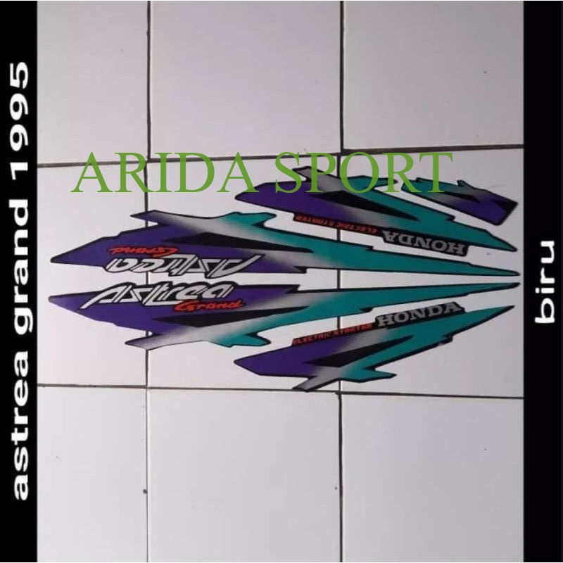 Stiker Striping sticker lis body honda astrea grand 1995 hitam biru