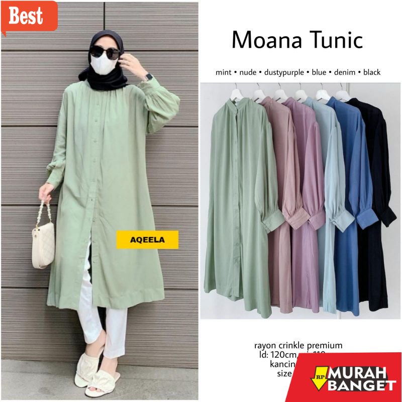Tunik jumbo terbaru untuk wanita- moana tunik ori aqeela rayon crinkle ld120 busui jumbo bigsize