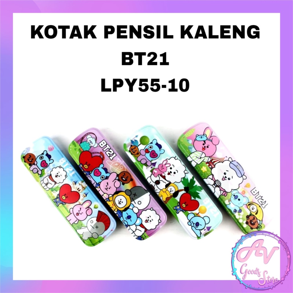 

Kotak Pensil Kaleng BT21 LPY55-10 / Tempat Pensil Karakter BTS Fancy
