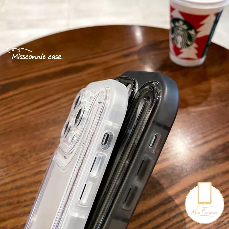 Casing Ponsel Tpu Lembut Bening Sederhana Kompatibel Untuk iPhone 7plus 11 12 14 13 Pro MAX XR X XS Max7 8 Plus SE 2020 Mewah Shockproof Bumper Penebalan Shock Resistant Cover