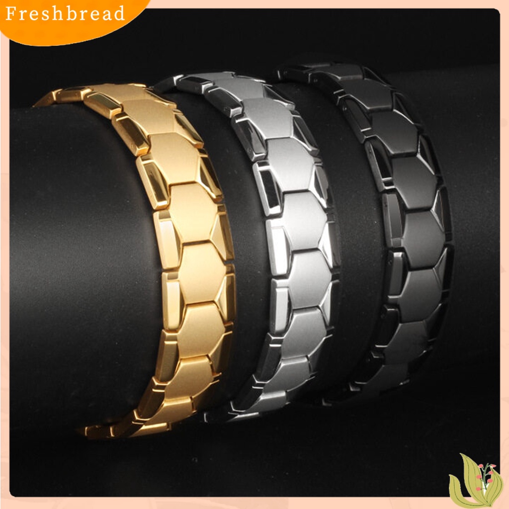 < Freshbread > Pria Gelang ic Alloy Tahan Lama Dilepas Gelang Terapi Perhiasan Harian