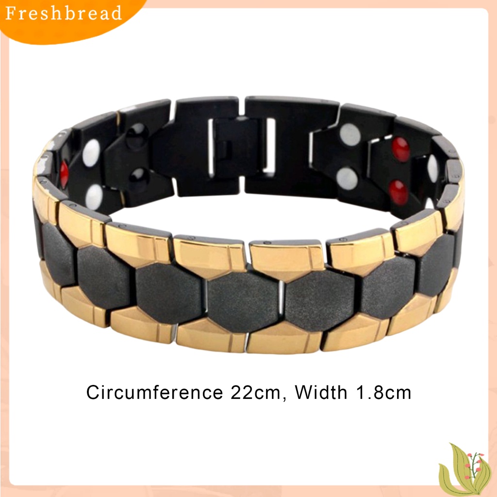 < Freshbread > Pria Gelang ic Alloy Tahan Lama Dilepas Gelang Terapi Perhiasan Harian