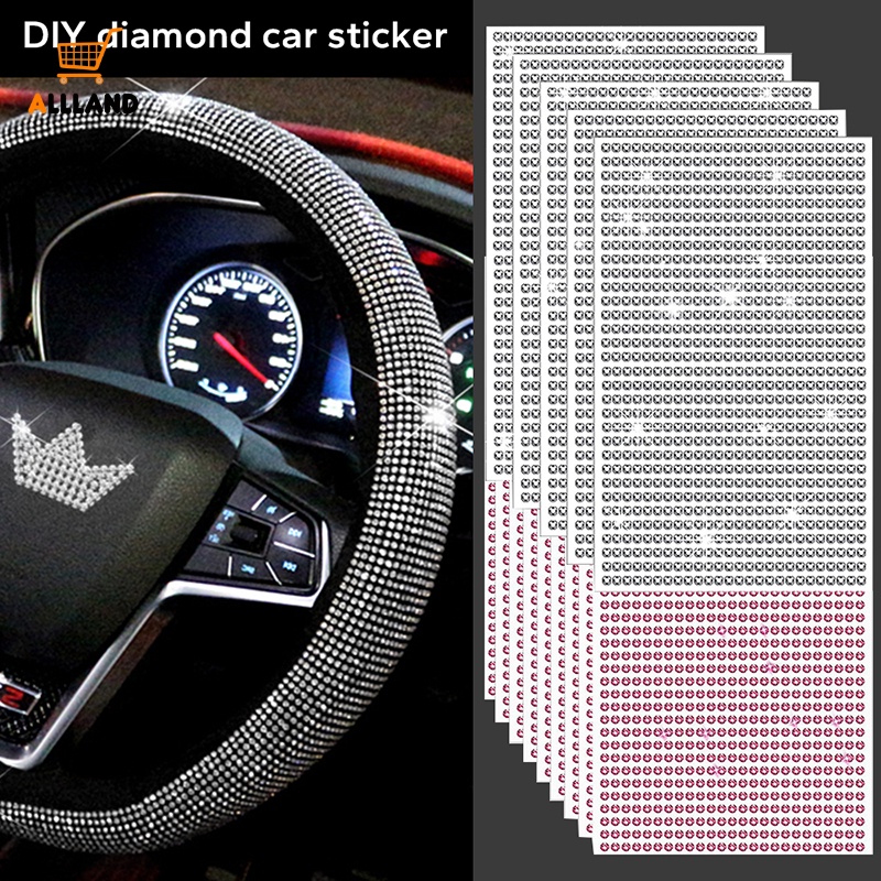 Diy Self Adhesive Shiny Rhinestone Car Dashboard Sticker/Otomotif Mewah Dekoratif Decals/Kendaraan Internal Pribadi Dekorasi