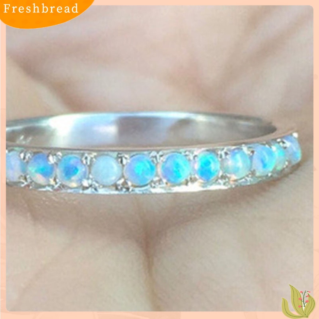 &lt; Freshbread &gt; Wanita Cincin Geometris Berwarna Berlian Imitasi Perhiasan Electroplating Fashion Penampilan Jari Cincin Untuk Pernikahan