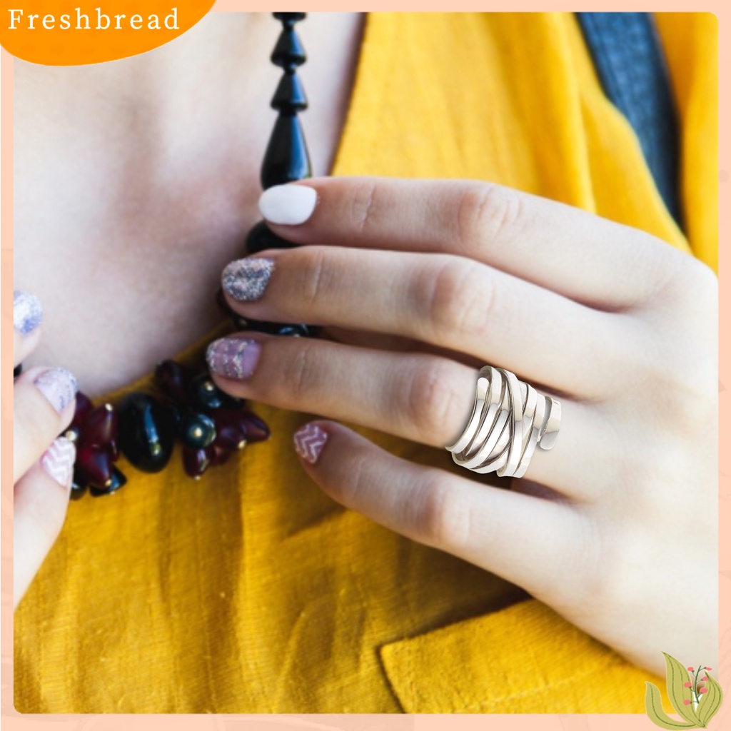 &lt; Freshbread &gt; Finger Band Enwind Eropa Dan Amerika Geometris Electroplating Gaya Sederhana Dekorasi Hypoallergenic Multilayered Vintage Punk Cincin Perhiasan Aksesori