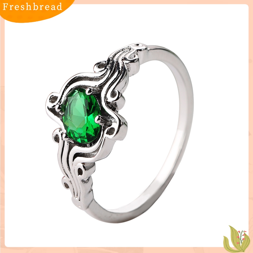 &lt; Freshbread &gt; Elegan Pernikahan Pengantin Pesta Aksesori Lady Berlian Imitasi Bertatahkan Cincin Perhiasan