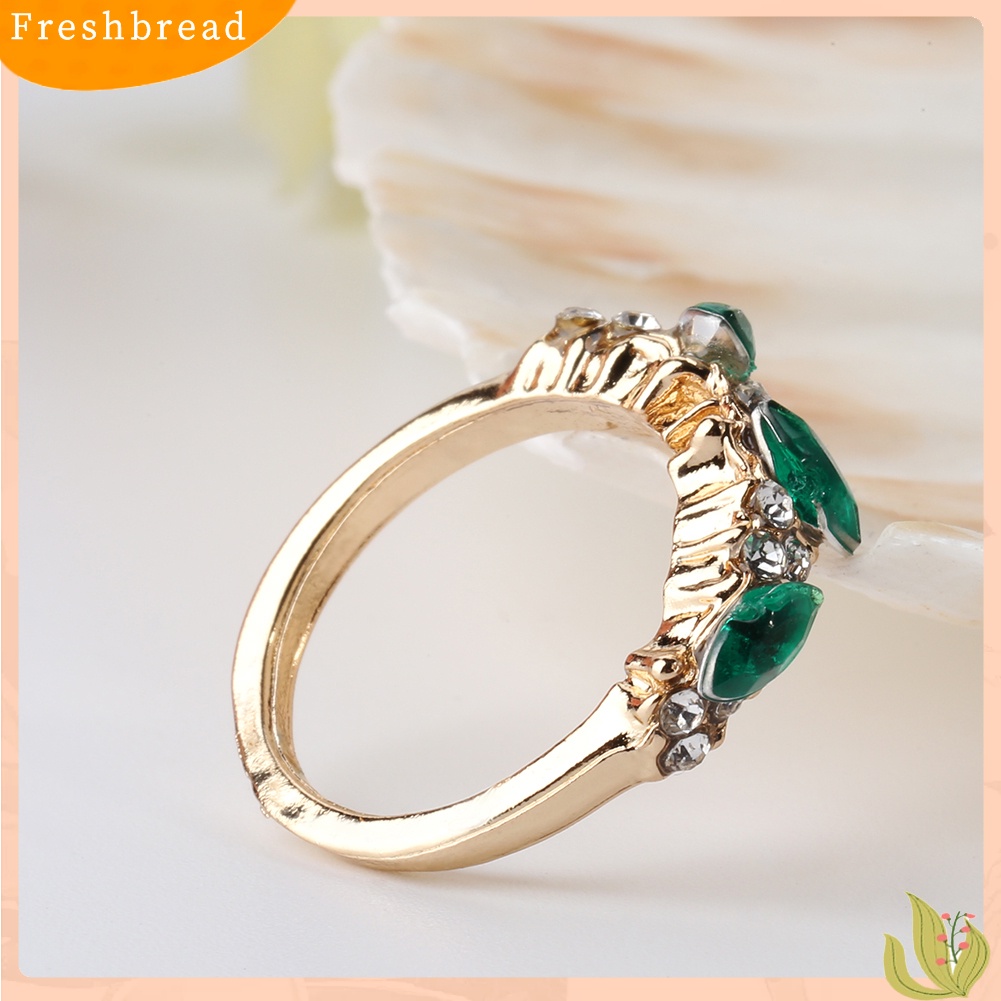 &lt; Freshbread &gt; Wanita Elegan Vintage Berlian Imitasi Jari Buku Jari Cincin Hadiah Fashion Perhiasan