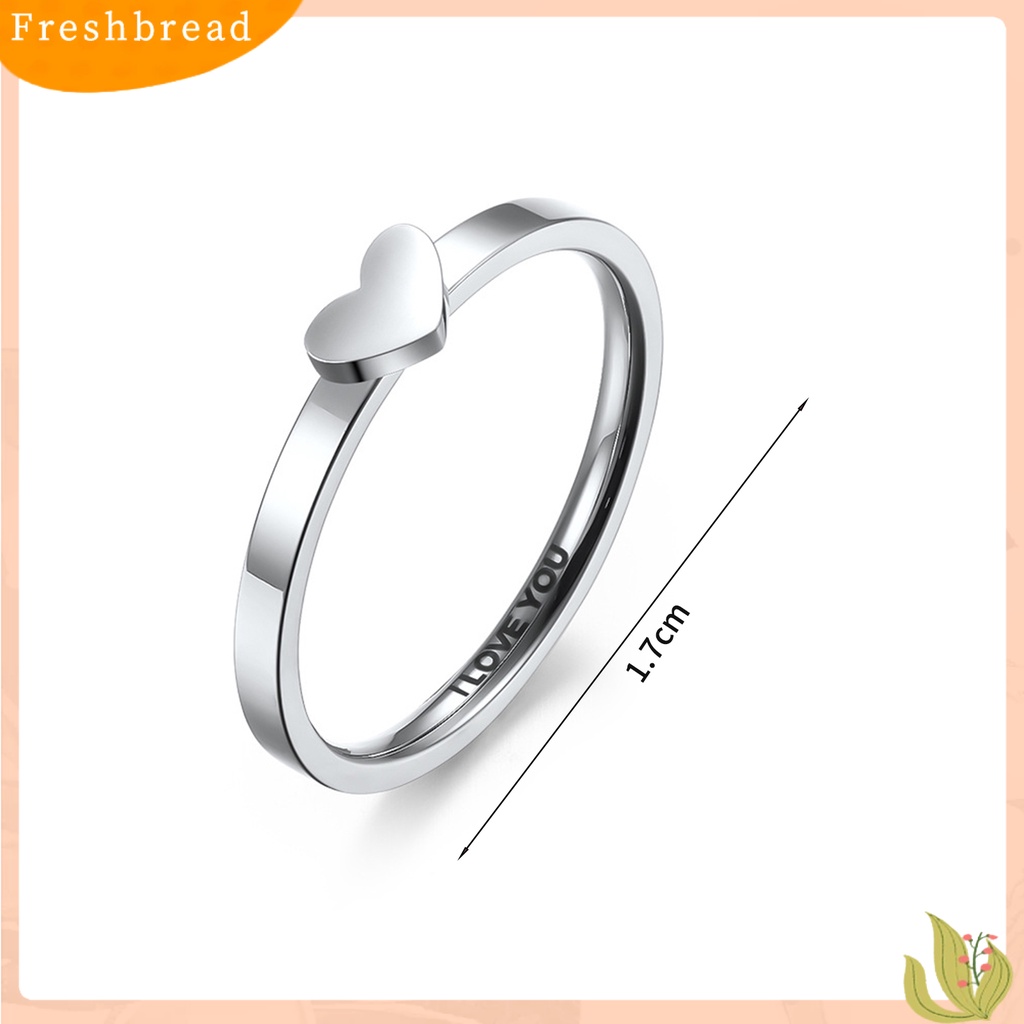 &lt; Freshbread &gt; 2Pcs Cincin Jari Electroplating Bright Luster Hollowed Heart High Polished Pengerjaan Indah Berdandan Permukaan Halus Yang Serasi Hati Janji Cincin