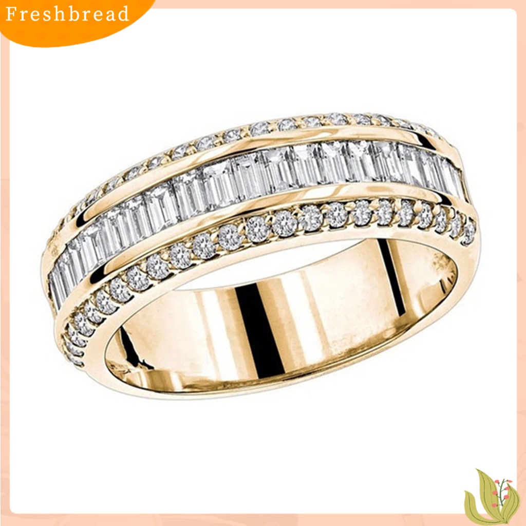 &lt; Freshbread &gt; Fashion Fidget Ring Berlian Imitasi Bertatahkan Semua Pertandingan Perhiasan Wanita Finger Ring Untuk Kehidupan Sehari-Hari