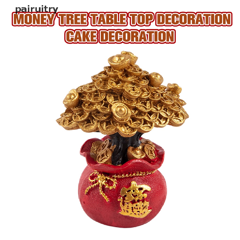 Prt Chinese Feng Shui Decor Money Tree Untuk Kekayaan Dan Keberuntungan Berkah Tas Hiasan Meja Hiasan Kue Dekorasi Rumah Hadiah Untuk Kekayaan Dan Keberuntungan PRT