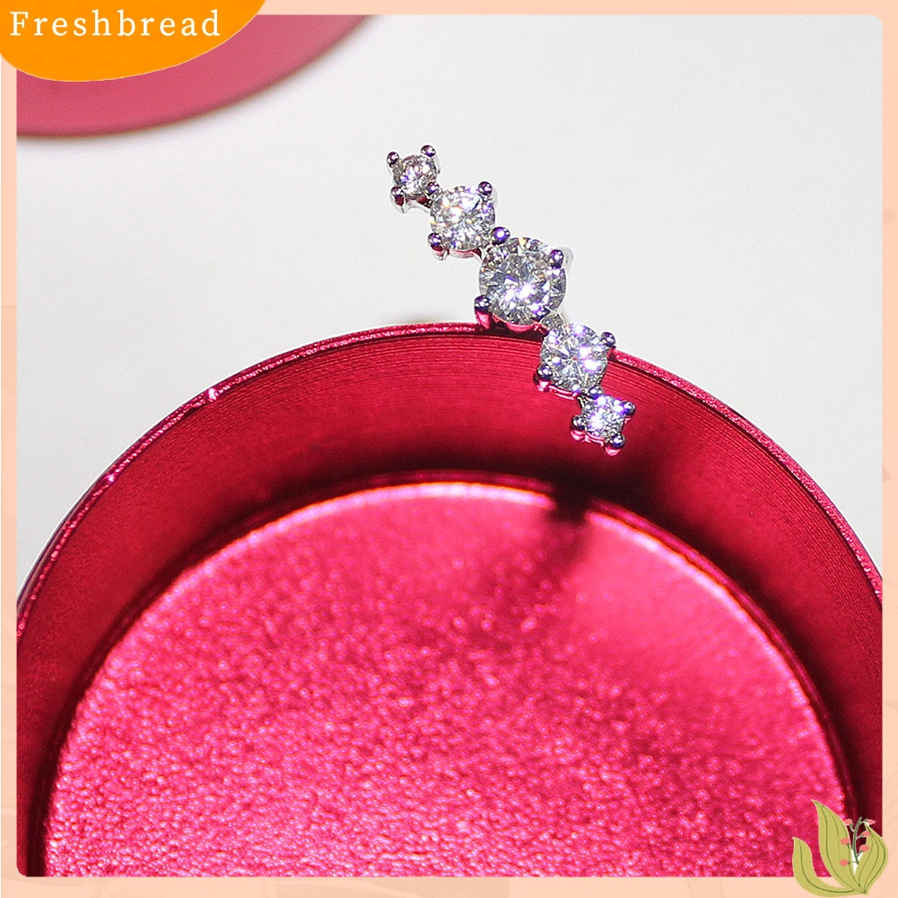 &lt; Freshbread &gt; 1Pc Lady Berlian Imitasi Hias Arc Shape Ear Stud Earring Perhiasan Tindik Tulang Rawan