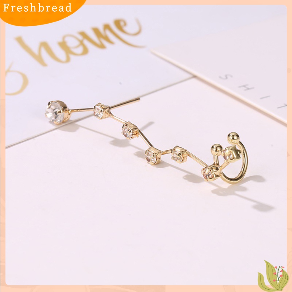 &lt; Freshbread &gt; 1Pc Wanita Berlian Imitasi Hias Bintang Telinga Manset Klip On Anting Pesta Perhiasan Hadiah