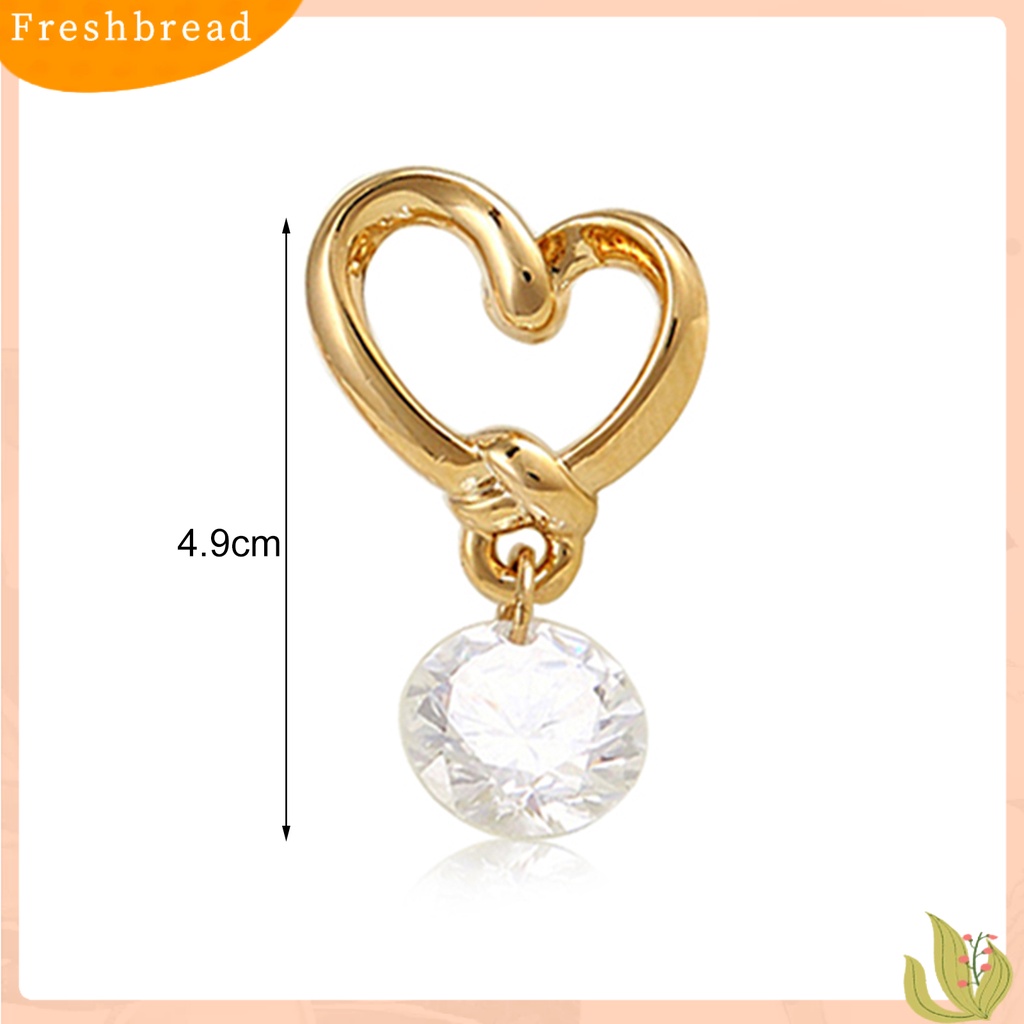 &lt; Freshbread &gt; Anting Ikatan Simpul Desain Mutiara Imitasi Perhiasan Alloy Yang Indah Hadiah Ear Stud Untuk Pesta