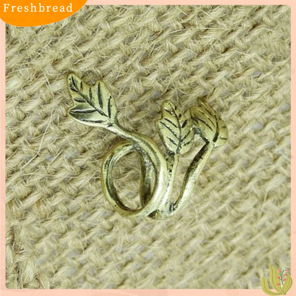 &lt; Freshbread &gt; 1Pc Vintage Alloy Ear Stud Desain Daun Anting Telinga Manset Klip Telinga Cincin Perhiasan