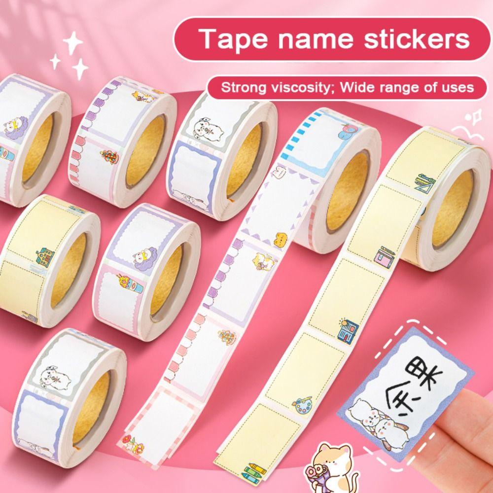 Populer 2roll Label Stiker Hadiah Siswa Kartun Hewan Diy Scrapbooking Tag Botol