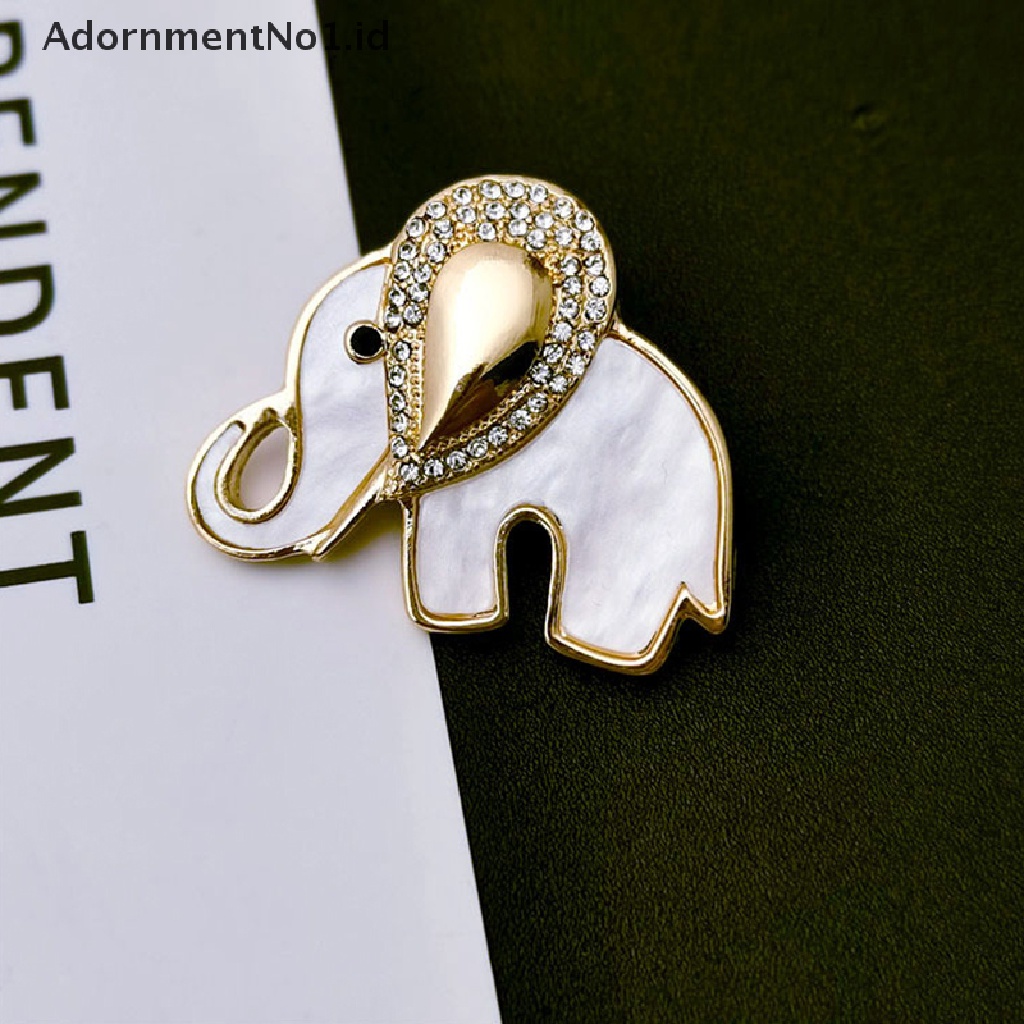 [AdornmentNo1] 1pc Bros Gajah Kecil Lucu Wanita Dan Pria Unisex Brooch Pin Perhiasan Hewan [ID]