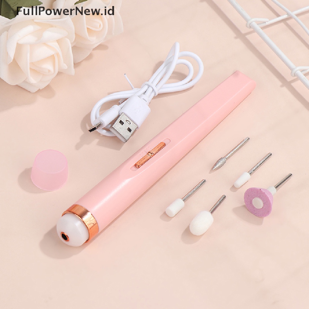 Power Mesin Paku Tembak Kuku Grinder Elektrik Portable Dengan Lampu Manicure Tools ID