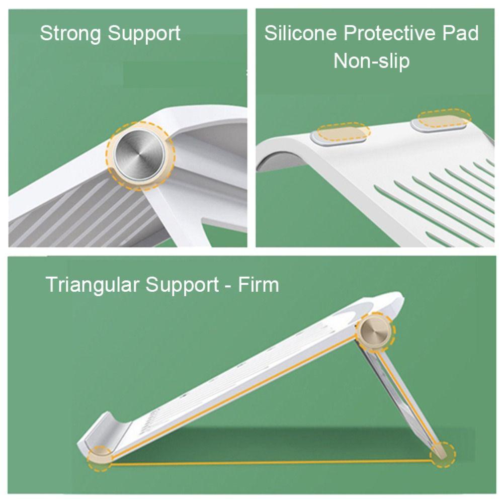 Stand Laptop Populer Untuk Aksesoris Laptop &amp; Tablet Cooling Bracket Adjustable Alas Laptop