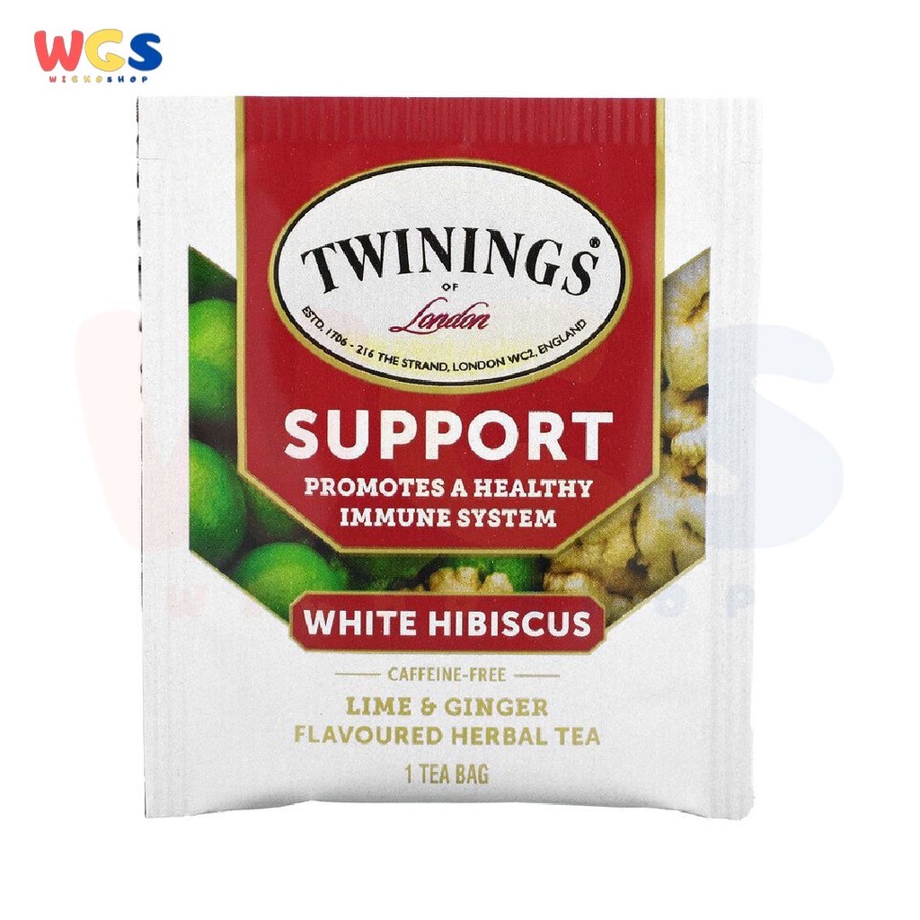 Twinings of London Support Immune System White Hibiscus Tea 18p x 1.5g