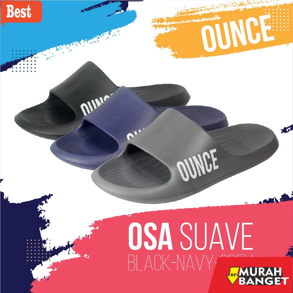 Cocok buat lebaran- OUNCE Sandal Selop Suave Black/ OSA0101BL