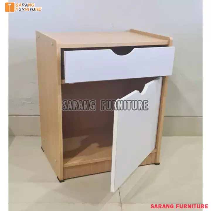 NAKAS MINIMALIS MEJA NAKAS 1 LACI 1 PINTU 01 MEJA NAKAS PORTABLE BESIDE TABLE