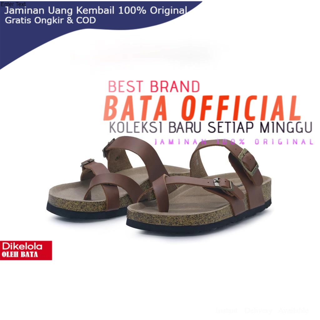 Sandal wanita jepit - sandal Bata Sandal Wanita Athena Dark Brown - 5714193