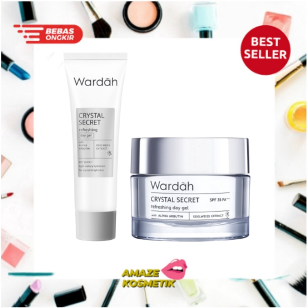 WARDAH Crystal Secret Refreshing Day Gel 15ml &amp; 30g [ Amaze_Kosmetik ]