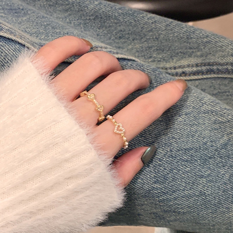 Cincin Geometris Fashion Wanita Cincin Paduan Berlapis Emas