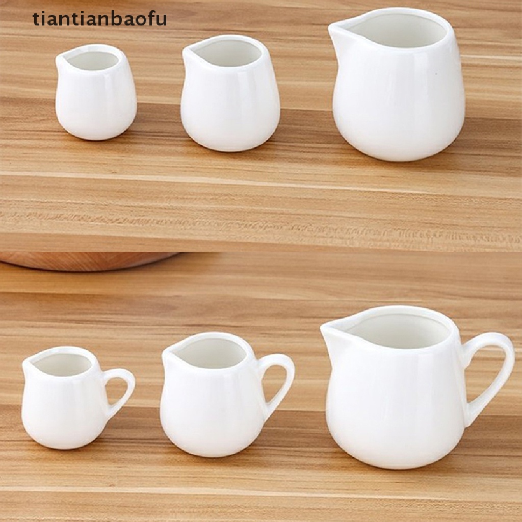 [tiantianbaofu] 1pc Dispenser Saus Keramik Pitcher Kopi Salad Dressing Cup Server Butik