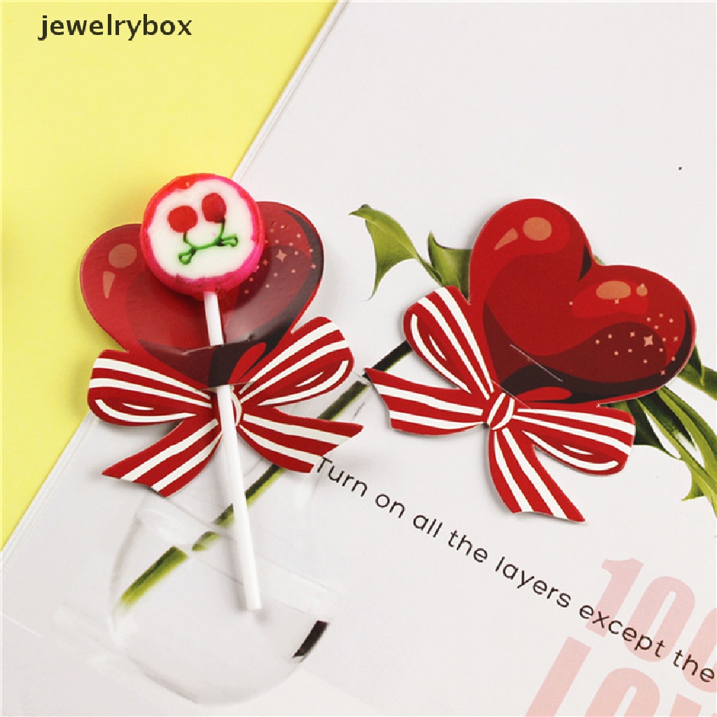 [jewelrybox] 50 Pcs Kartun Kartu Lolipop Permen Kartu Hias Natal Tahun Baru Hadiah Butik
