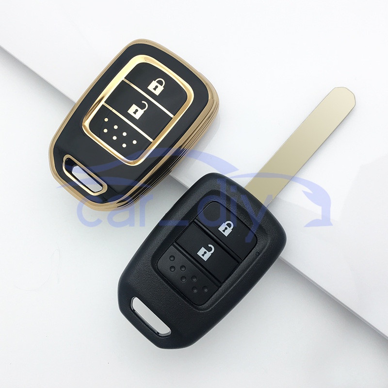 Kasus Kunci TPU Penutup Jarak Jauh Gantungan Untuk Honda Mobilio BRV HRV Accord Brio City Civic CRV Jazz 2016-2019 Cangkang Pelindung Car Remote Key Case