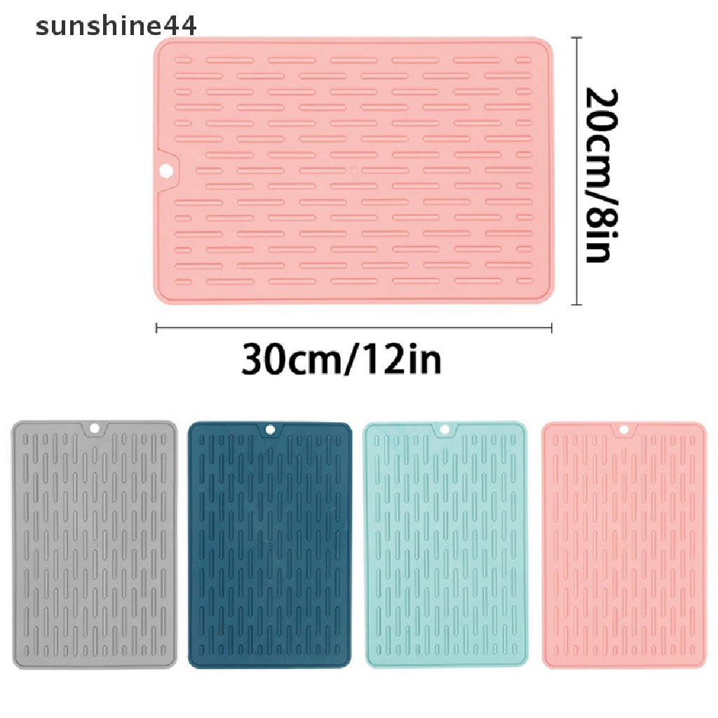 Sunshine Silicone Drainer Mat Anti Slip Tray Peralatan Makan Cushion Organizer Protection Mat ID