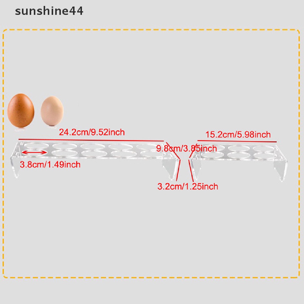 Sunshine 6per10lubang Wadah Penyimpanan Telur Kulkas Holder Display Organisers ID