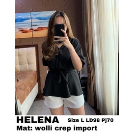ATASAN WANITA HELENA WARNA MUSTARD HITAM