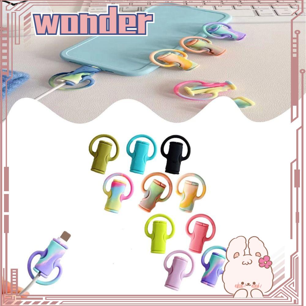 Wonder Pelindung Kabel Data Portable Universal Silicone Anti Putus Protection Alat Penyimpanan Penutup Pelindung Kabel Data