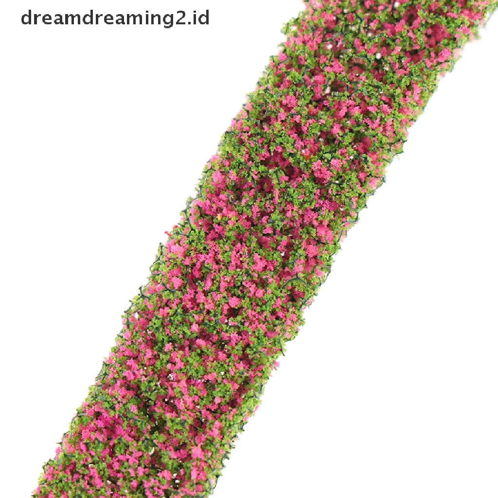 (hot) 2pcs Strip Perdu Meja Pasir Hijau Model Miniatur Simulasi Pagar Rumput DIY//