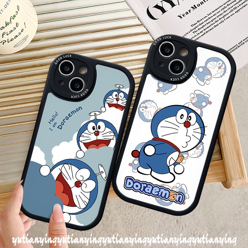 Fashion Cartoon Phone Casing For Infinix Smart 5 6 Hot 11 9 10 Play Hot 11s 10T 10s Infinix Note 8 Hot 10 Lite Cute Cat Doraemon Soft Tpu Round Lens Cover