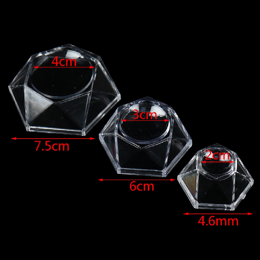 Deid 2pcs Alas Bola Kristal Akrilik Display Stand Glass Sphere Holder Pedestal Martijn