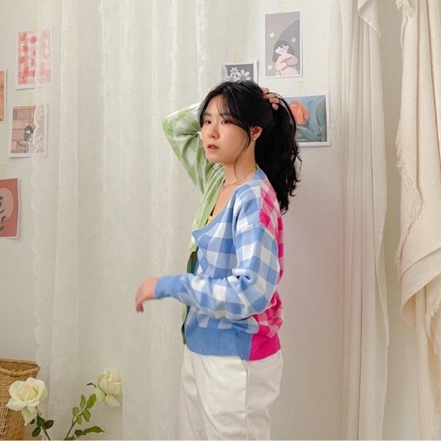 KANON - Hansol Multi-Colored Cardigan - Cardigan rajut colorblock korean look