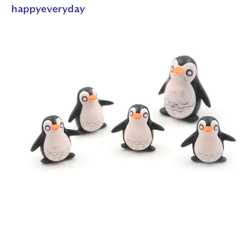 [happy] 5pcs Fashion DIY Pinguin Ornamen Miniatur Berkebun Dekorasi Rumah Boneka Hadiah Mini [ID]